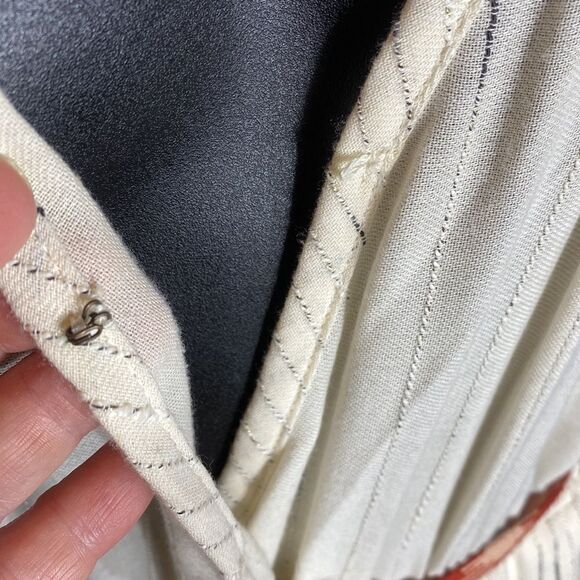 Anthropologie feather & bone ‘soleil’ jumpsuit pantsuit cream w striping small - Picture 8 of 11